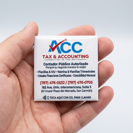 Magnetos con Tu Logo - La Publicidad Que Tus Clientes Ven Cada Día | 50-100 pcs 2x2" | Imagen única